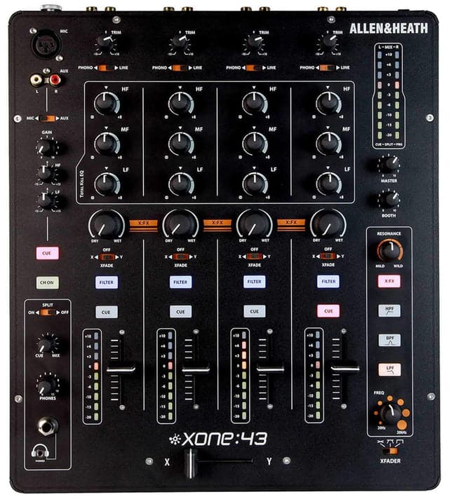 Allen & Heath XONE 43 4 Plus 1 Channel DJ Scratch Mixer | Rental Allen & Heath XONE 43 4 Plus 1 Channel DJ Scratch Mixer | Rental