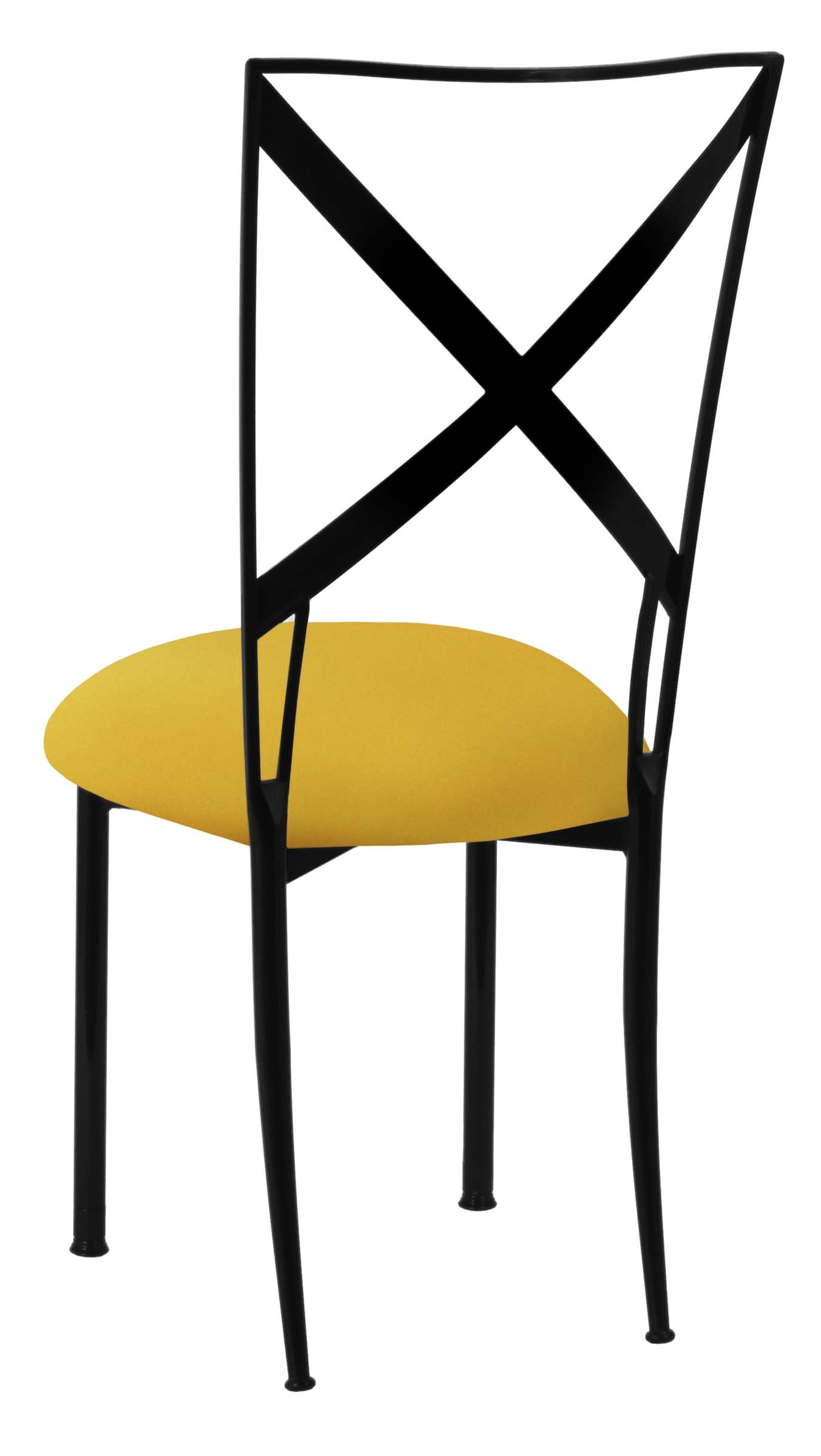 Blak. with Bright Yellow Stretch Knit Cushion – Chameleon Chair Collection | Rental Blak. with Bright Yellow Stretch Knit Cushion – Chameleon Chair Collection | Rental