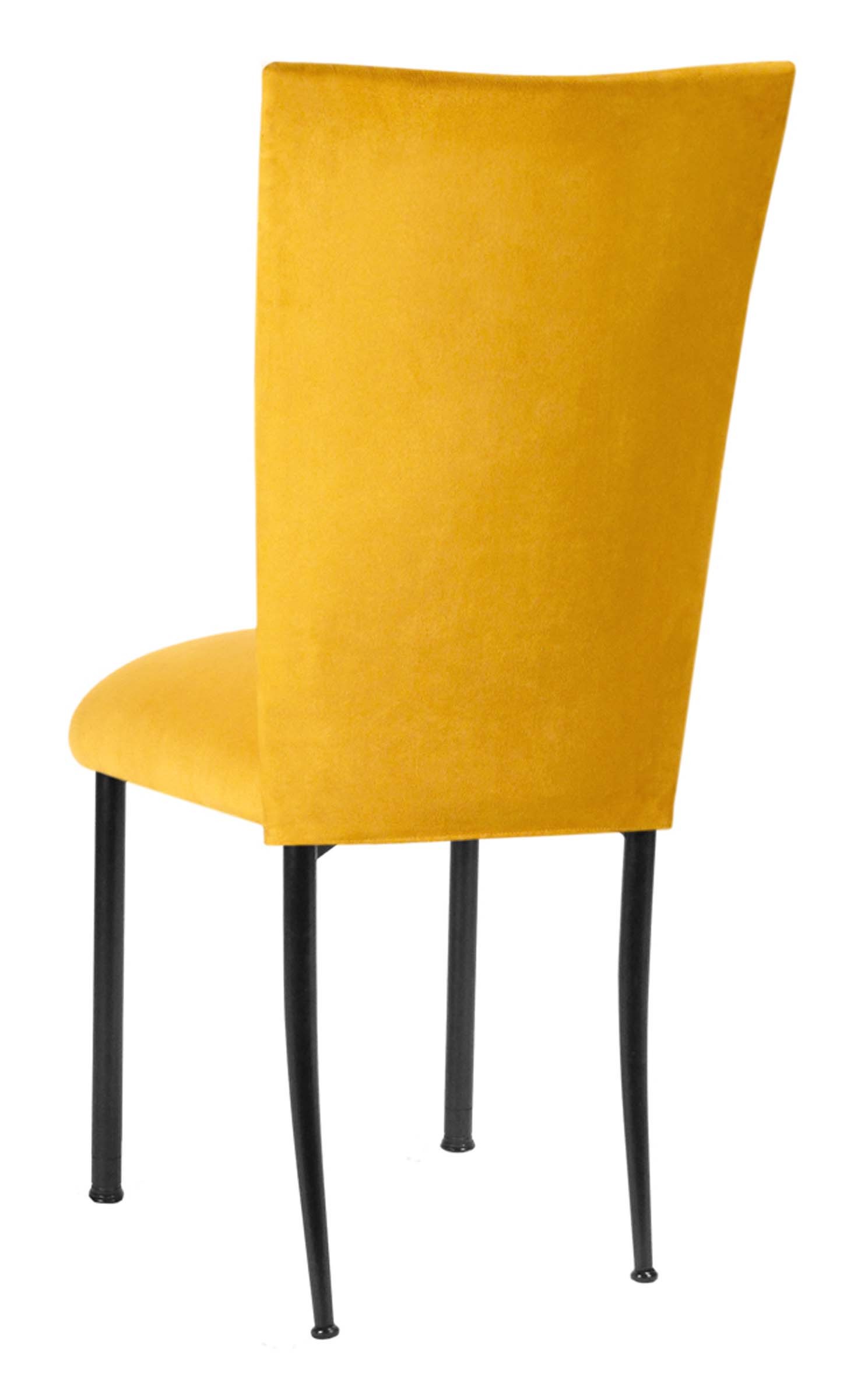 Canary Suede Chair Cover and Cushion on Black Legs – Chameleon Chair Collection | Rental