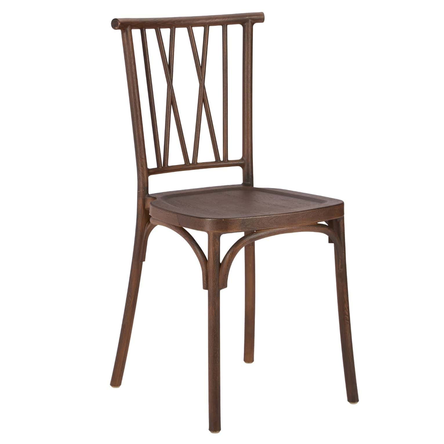 Fruitwood Willow Mono Frame Resin Chair | Rental
