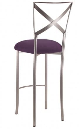 Simply X Barstool with Lilac Suede Cushion – Chameleon Chair Collection | Rental