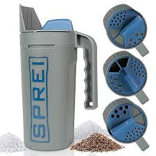 SPREI Spot Spreader 80 oz Handheld Shake Dispenser for Salt, Seed, Grass and Garden Multiple Sized Openings for a Variety of Uses : Patio, Lawn & Garden | Rental SPREI Spot Spreader 80 oz Handheld Shake Dispenser for Salt, Seed, Grass and Garden Multiple Sized Openings for a Variety of Uses : Patio, Lawn & Garden | Rental