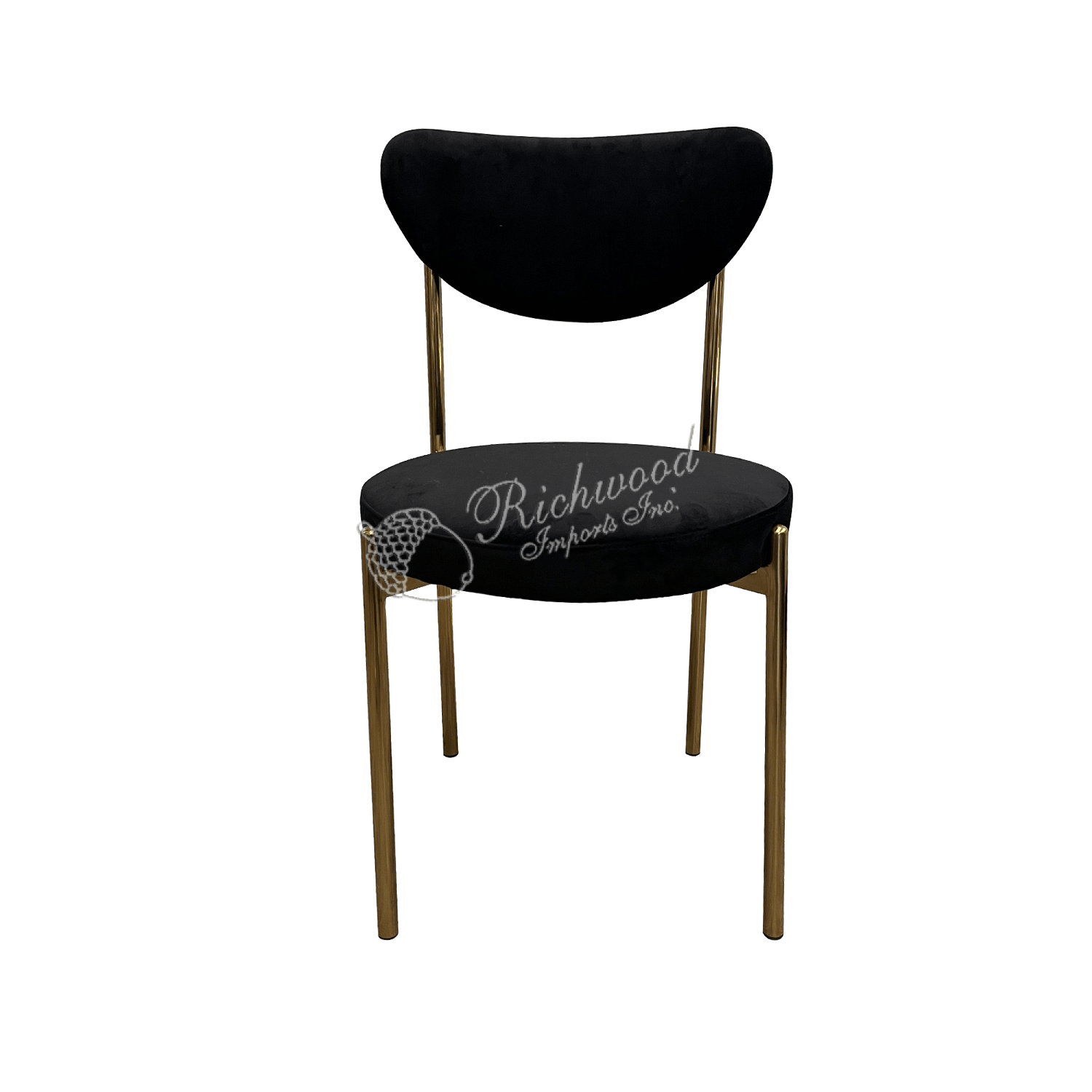 IRIS CHAIR – Stackable w/Gold Frame & Black Velvet | Rental IRIS CHAIR – Stackable w/Gold Frame & Black Velvet | Rental