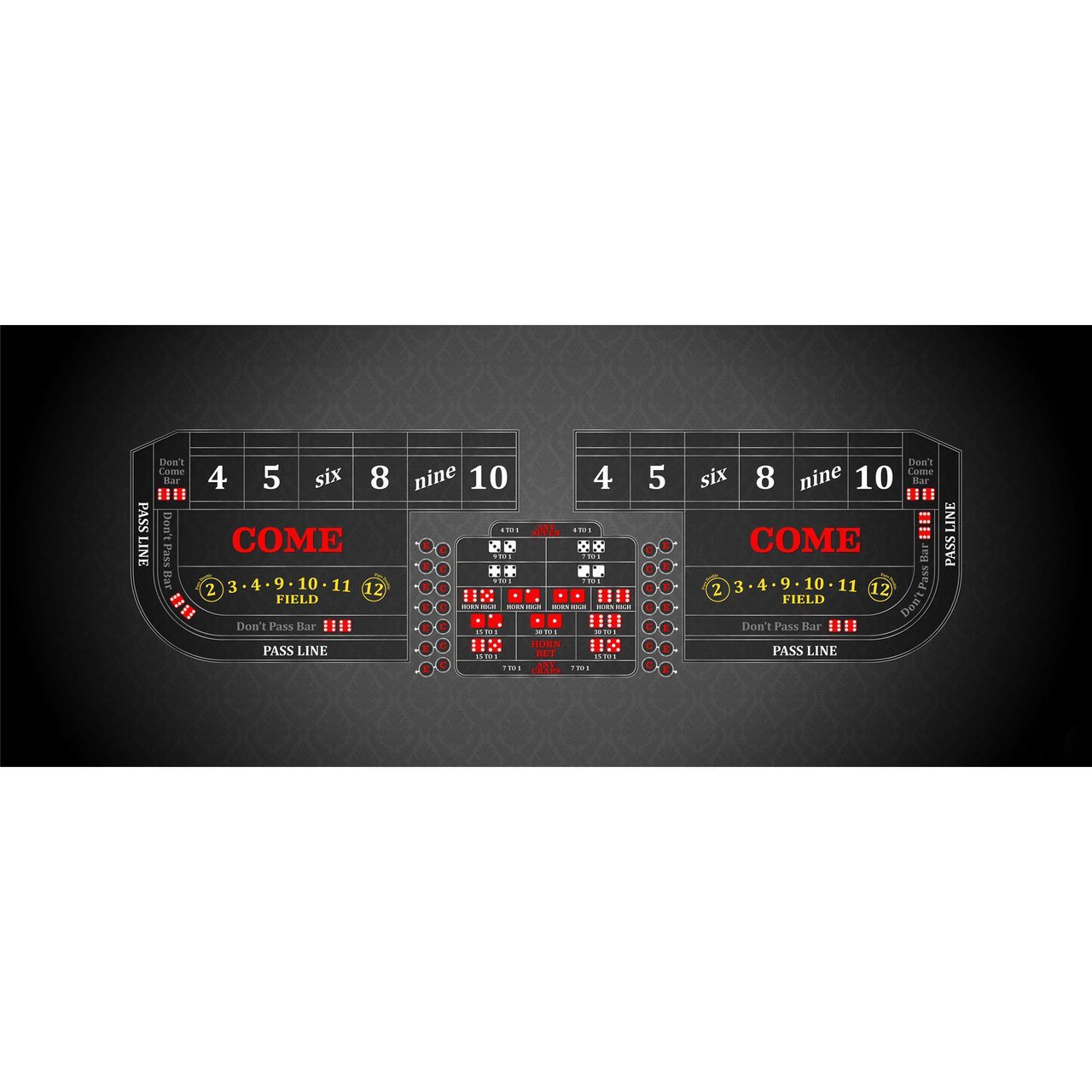 Part – Craps – 8′ Craps Casino Game Table Top Only – Black | Rental