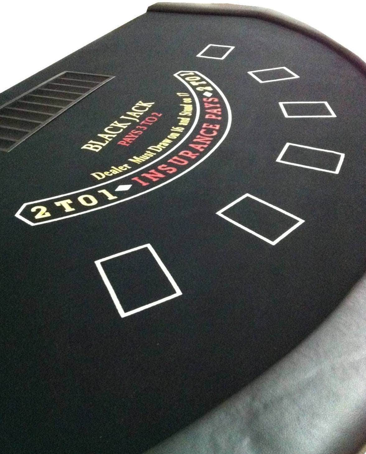 Part – 6′ Black Blackjack Casino Game Table Top Only | Rental