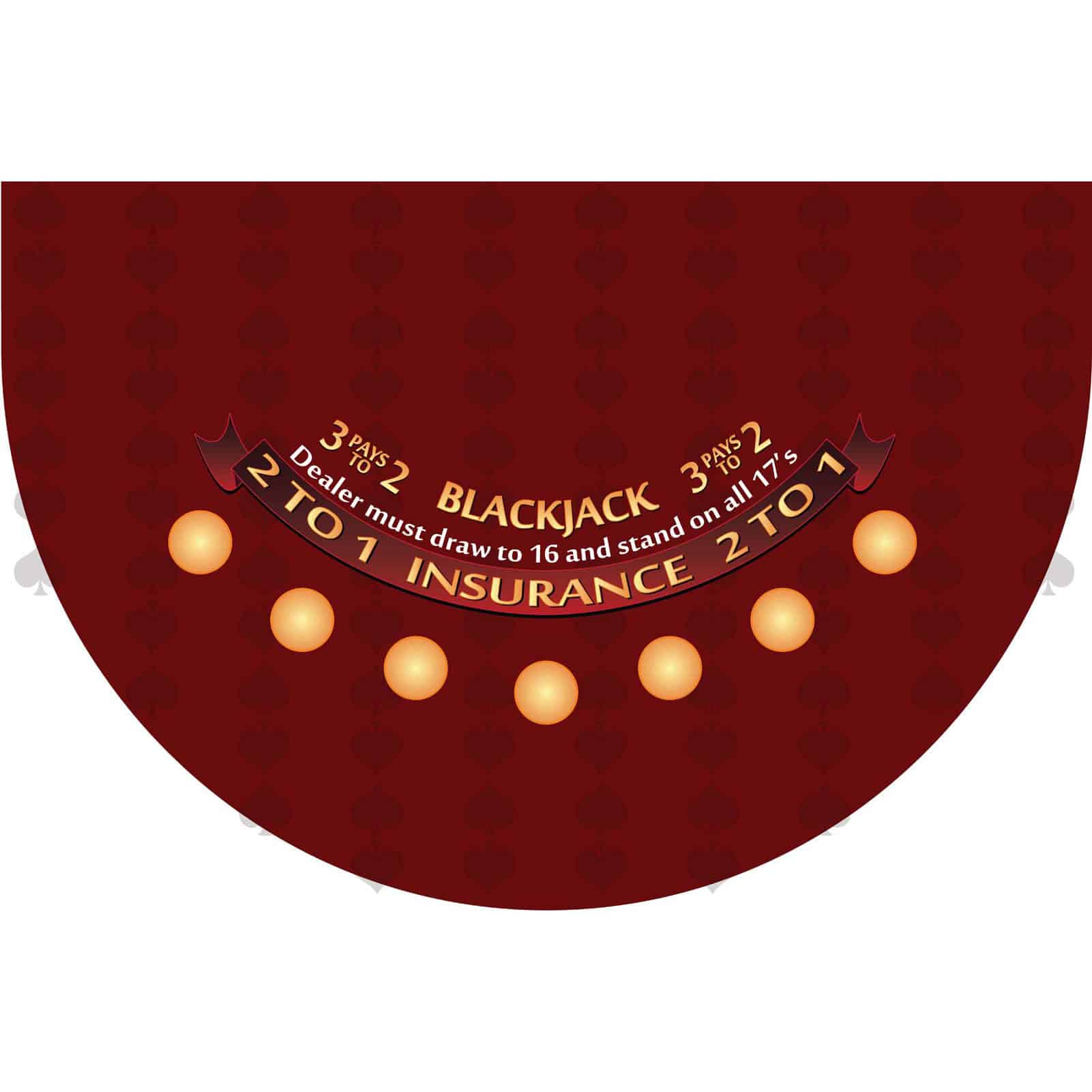 Part – 6′ Burgundy Blackjack Casino Game Table Top Only | Rental