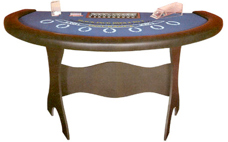 Part – Blackjack – 6′ Casino Game Table Top Only  – Black | Rental
