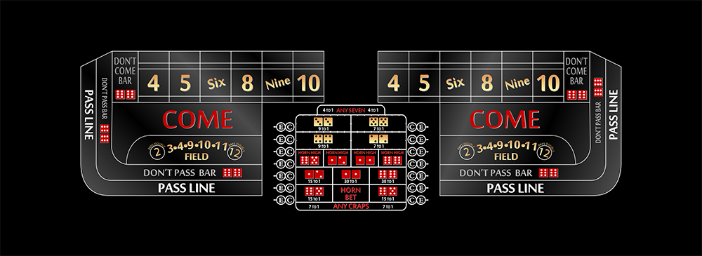 Part – 12′ Black Craps Casino Game Table Only | Rental