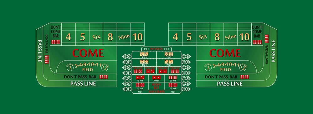 Part – 12′ Green Craps Casino Game Table Only | Rental