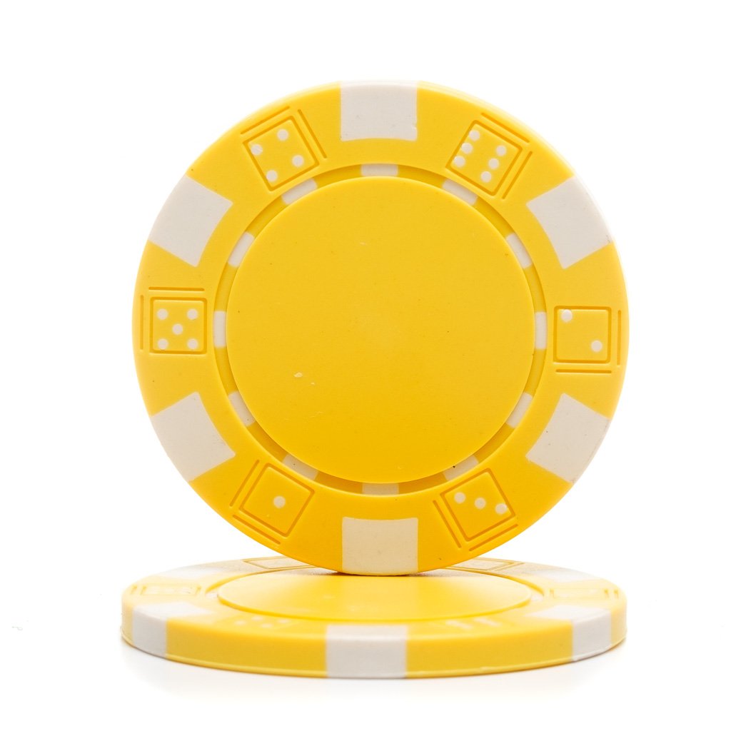 Part – Brybelly Yellow Clay Composite Striped 11.5 Poker Chip | Rental