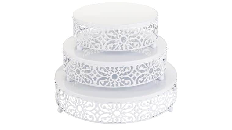3-Piece Cake Stand Set, Round Metal Cake Stand | Rental