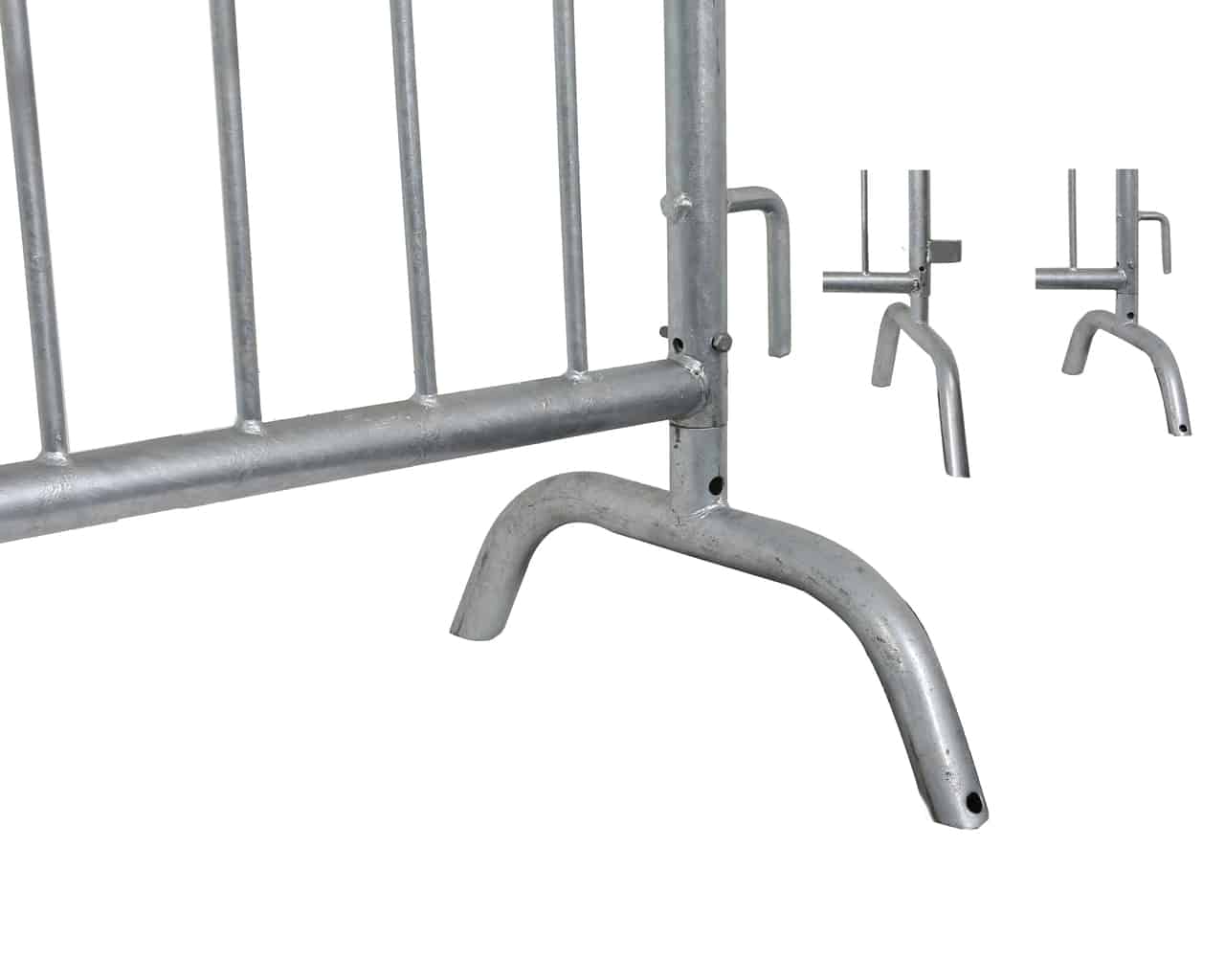 Part - 1.5" Diameter Silver Bridge Barricade Base Frame | Rental