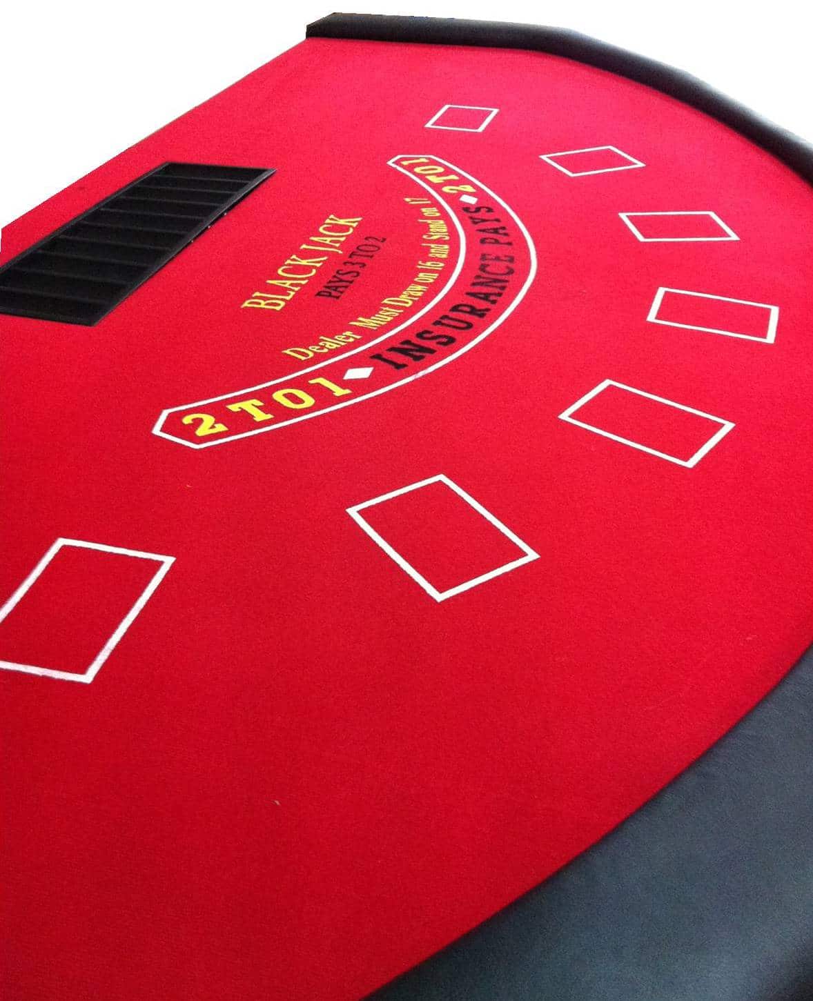 Part – 6′ Red Blackjack Casino Game Table Top Only | Rental