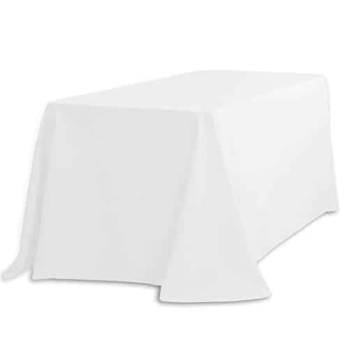 LinenTablecloth 90 x 132-Inch Rectangular Polyester Tablecloth White | Rental