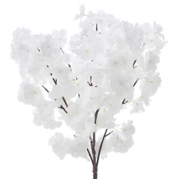 Decostar™ Artificial Flower W/ Greenery Stem White | Rental
