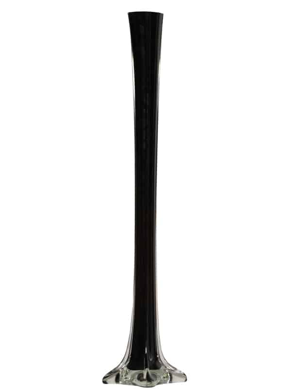 24″ Black Glass Eiffel Tower Vase | Rental 24″ Black Glass Eiffel Tower Vase | Rental