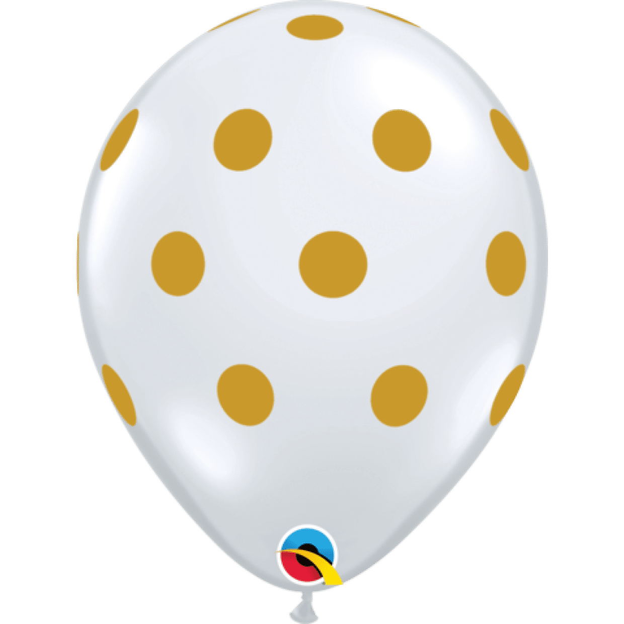 11″ Gold Polka Dots On Clear | Rental 11″ Gold Polka Dots On Clear | Rental