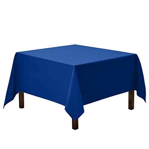 Gee Di Moda Square Tablecloth – 52 x 52 Inch – Royal Blue Square Table Cloth for Square or Round Tables in Washable Polyester – Great for Buffet Table, Parties, Holiday Dinner, Wed | Rental