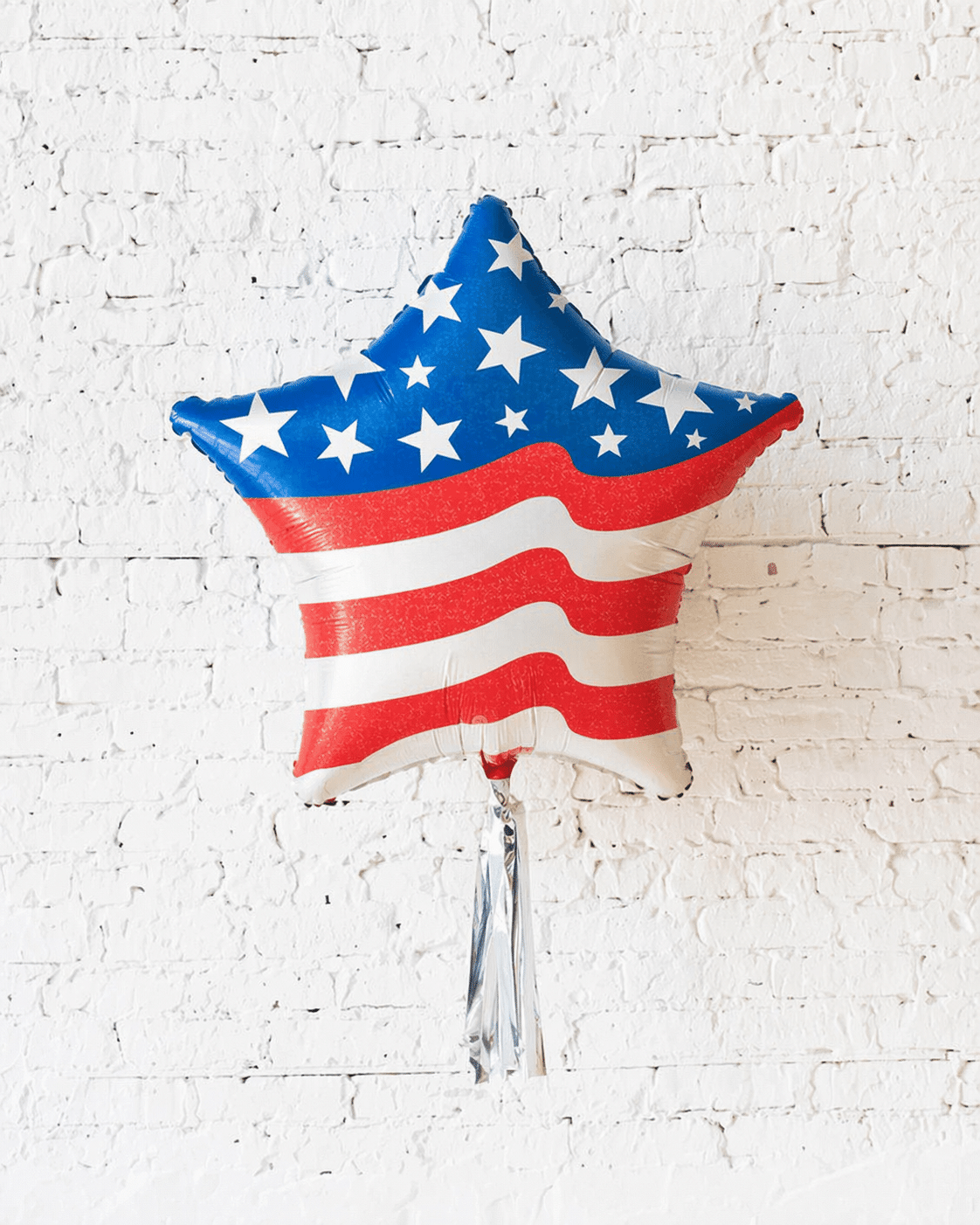 36in USA Star Foil Balloon and Silver Skirt | Purchase 36in USA Star Foil Balloon and Silver Skirt | Purchase