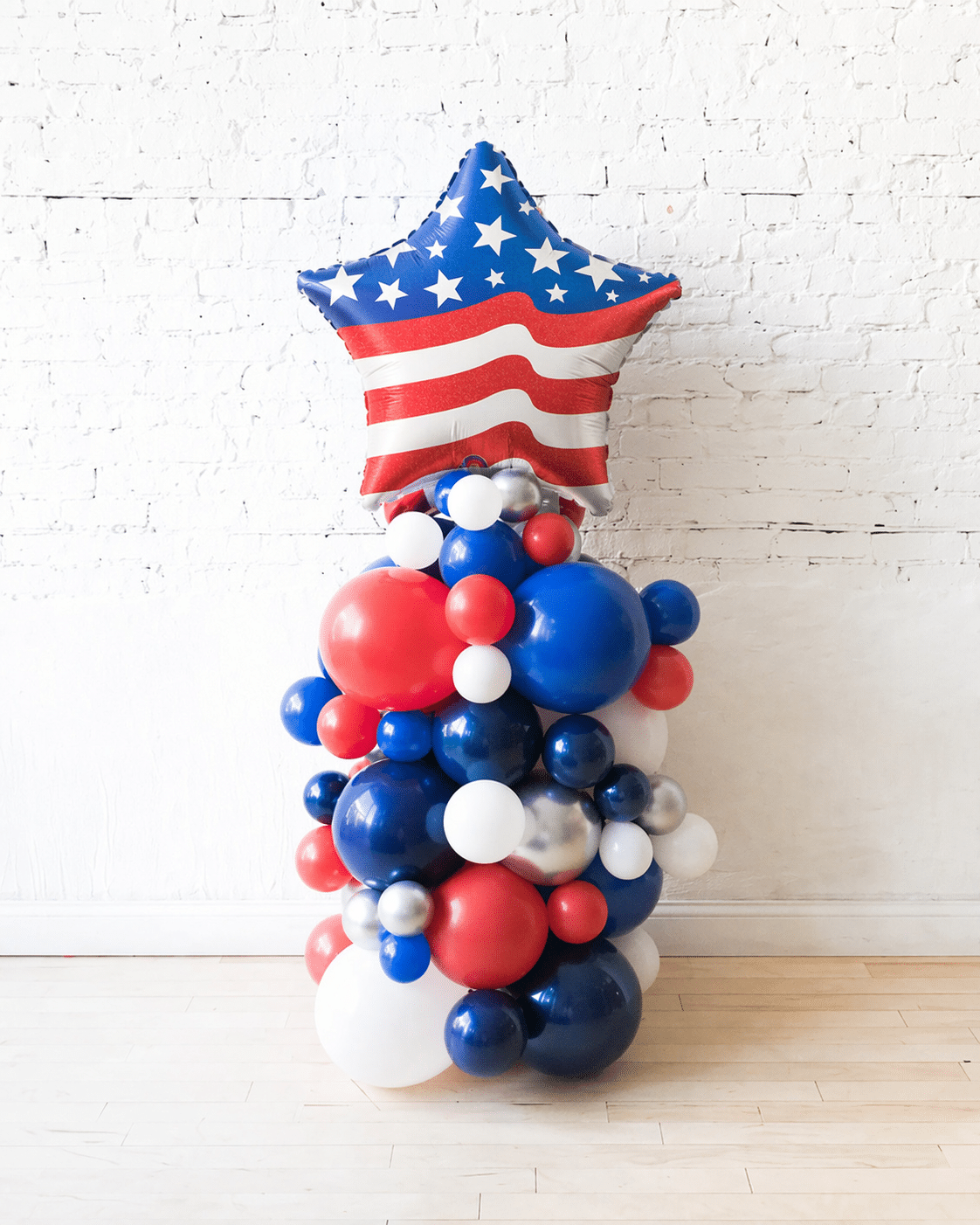 Red, White and Blue Palette Star Balloon Column – 4ft | Purchase Red, White and Blue Palette Star Balloon Column – 4ft | Purchase