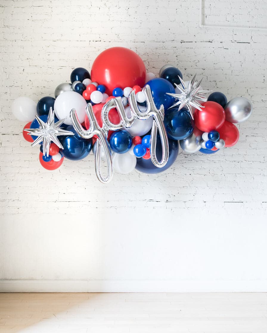 YAY Red, White & Blue Palette Balloon Garland | Purchase YAY Red, White & Blue Palette Balloon Garland | Purchase