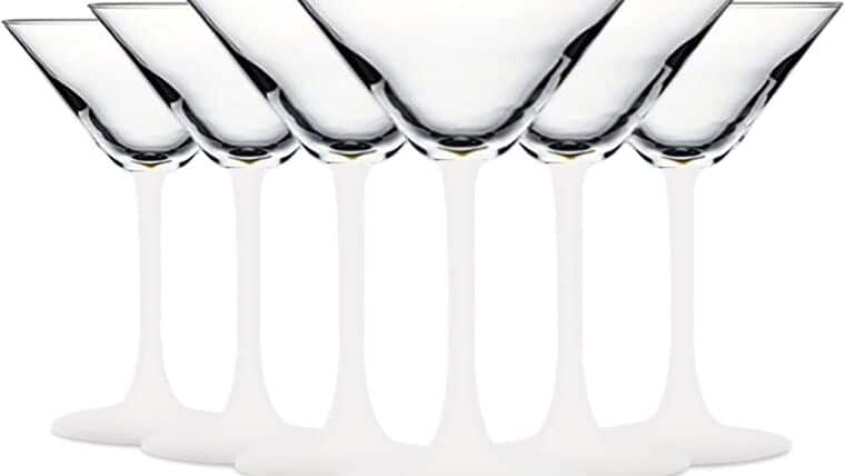 Martini Glass – Smoke Gray Accent Stem 10 oz Martini/Cocktail Wine Glasses – Set of 6 by TableTop King – Additional Vibrant Colors Available | Rental Martini Glass – Smoke Gray Accent Stem 10 oz Martini/Cocktail Wine Glasses – Set of 6 by TableTop King – Additional Vibrant Colors Available | Rental