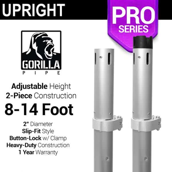 Pro Series – 8-14ft Telescoping 2″ Upright | Rental