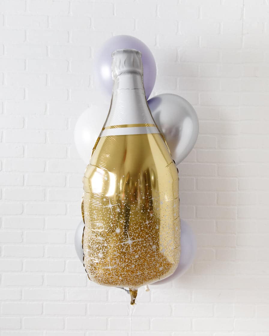 Disco Darling – Balloons with Gold Champagne Foil – bouquet of 6 | Rental