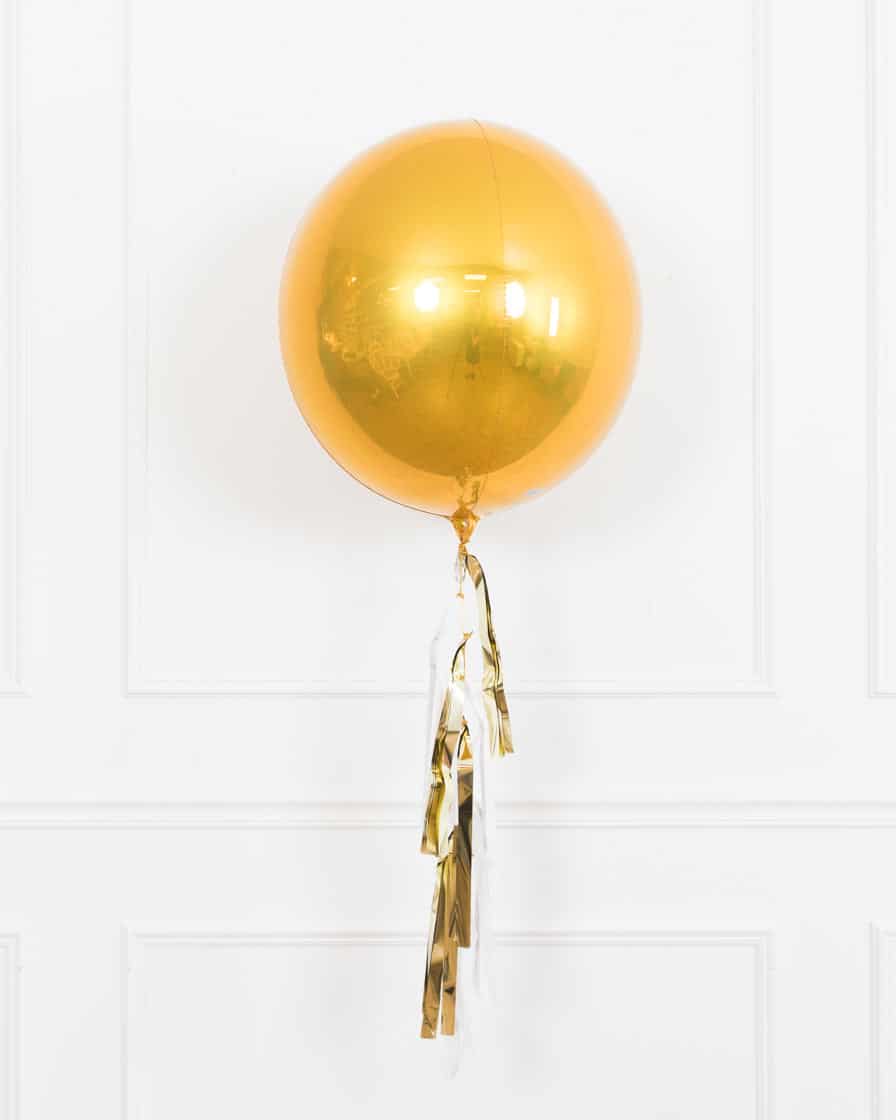 Baptism/Communion – 21in Orb Foil Balloon with Half-Tassel | Rental