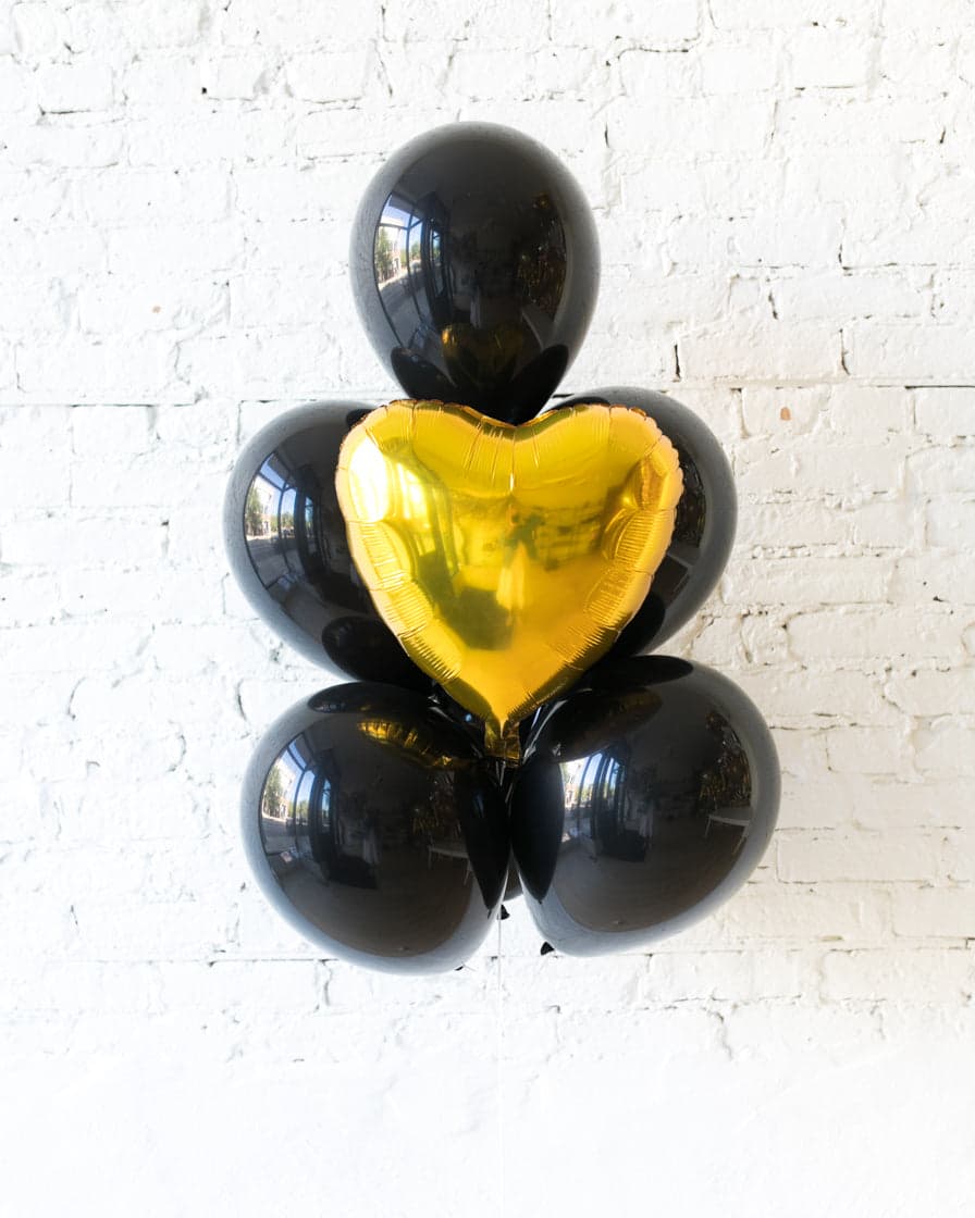 Couture – Heart Foil and 11in Balloons – bouquet of 7 | Rental Couture – Heart Foil and 11in Balloons – bouquet of 7 | Rental
