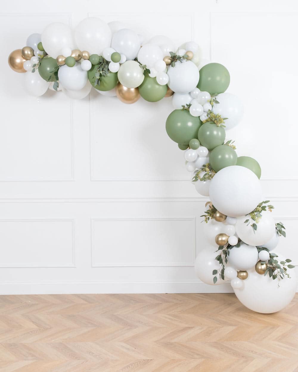 Blushing – Balloon Garland Install Piece with Greenery – 12ft | Rental Blushing – Balloon Garland Install Piece with Greenery – 12ft | Rental