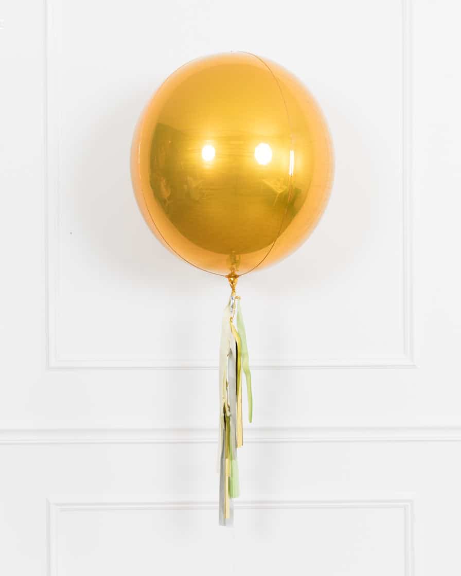 Botanical – 21in Orb Foil Balloon with Half-Tassel | Rental