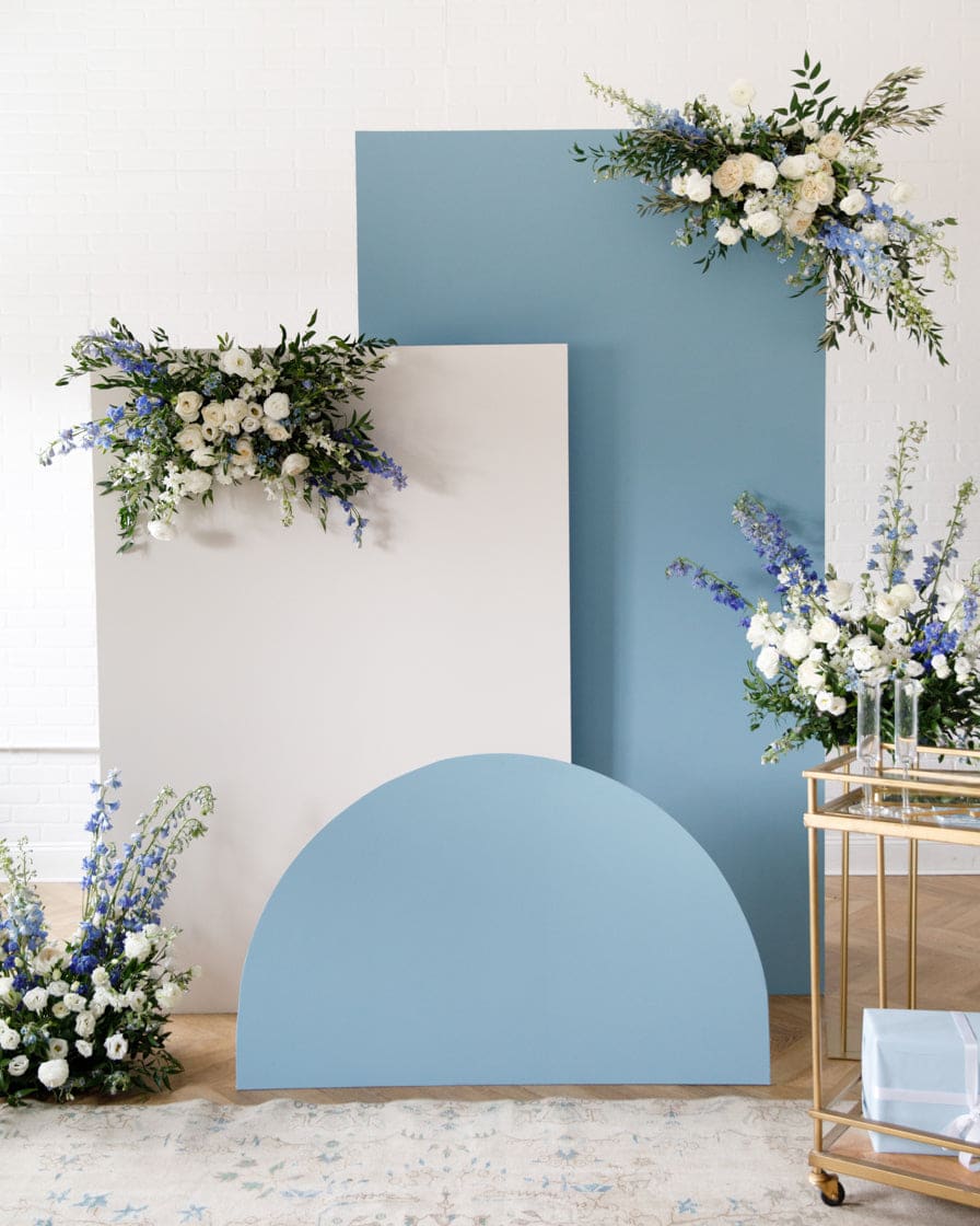 Provence – Allaina Celebratory Panel with Floral Arrangements | Rental