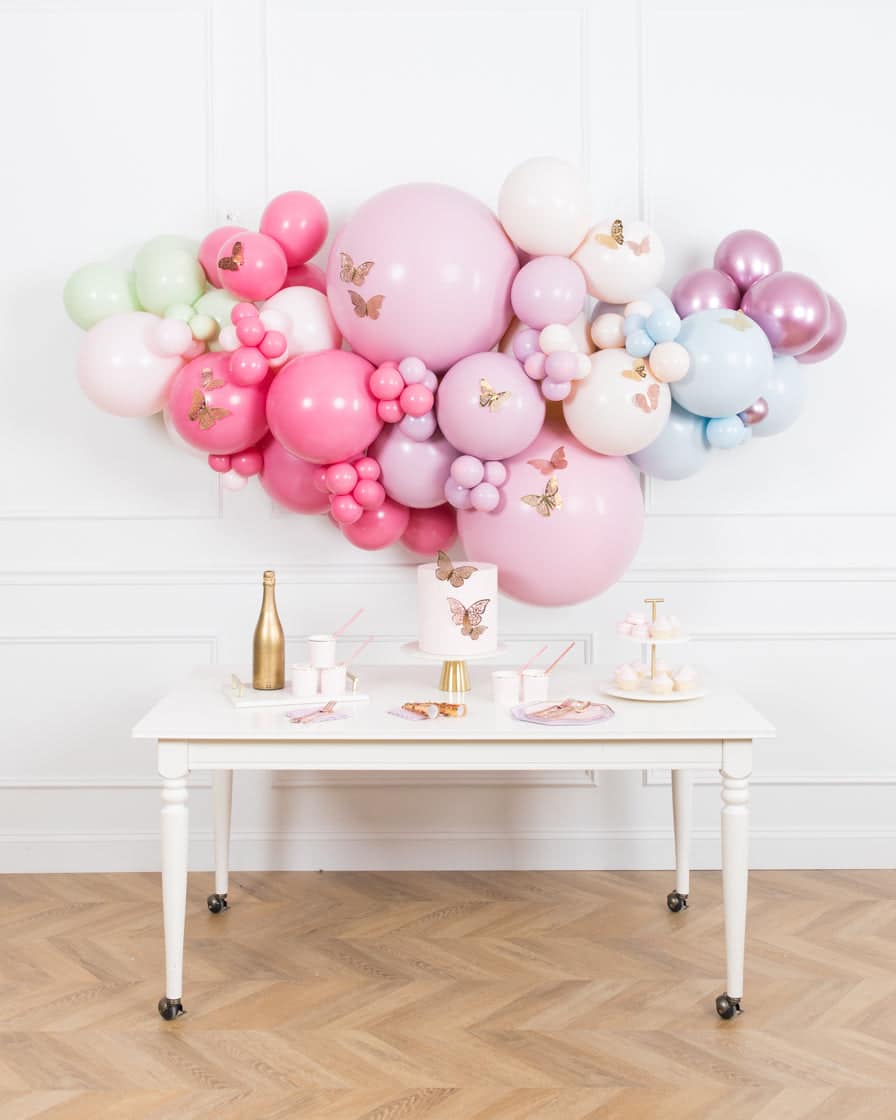 Butterfly Garden – Balloon Backdrop Install Piece with Butterflies | Rental Butterfly Garden – Balloon Backdrop Install Piece with Butterflies | Rental