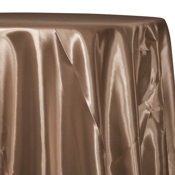 Bridal Satin Table Linen in Cappucino 47 | Rental Bridal Satin Table Linen in Cappucino 47 | Rental