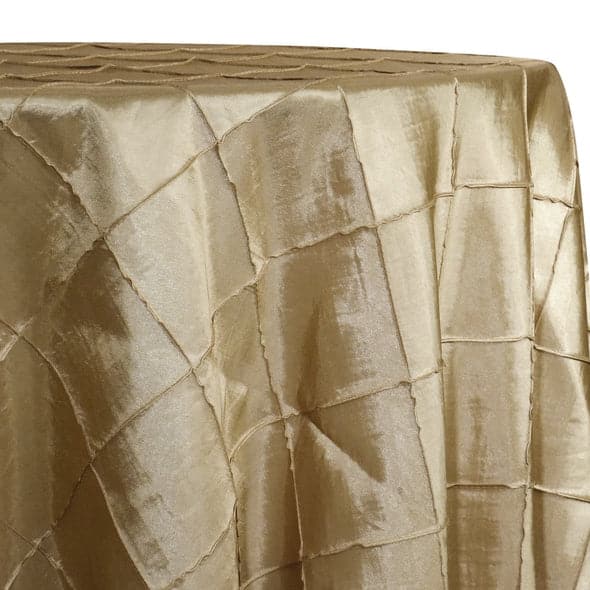 4″ Pintuck Taffeta Table Linen in Champagne 060 | Rental 4″ Pintuck Taffeta Table Linen in Champagne 060 | Rental