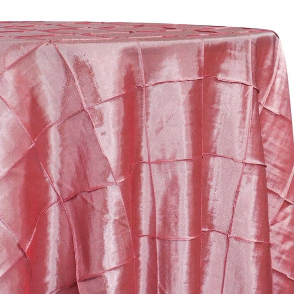 4″ Pintuck Taffeta Table Linen in Coral 131 | Rental 4″ Pintuck Taffeta Table Linen in Coral 131 | Rental