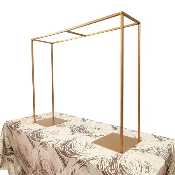 DecoStar™ Long Metal Collapsing Frame for Limitless Decor Options – Soft Matte Gold | Rental