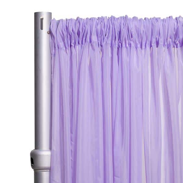 *FR* Crushed Sheer Voile Curtain Panel by Eastern Mills w/ 4″ Pockets – 10ft Wide – Lilac | Rental *FR* Crushed Sheer Voile Curtain Panel by Eastern Mills w/ 4″ Pockets – 10ft Wide – Lilac | Rental