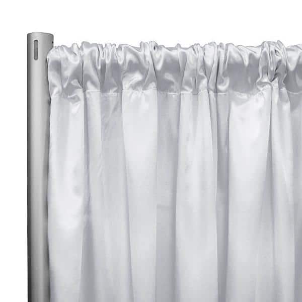 *IFR* 60″ Wide Elite Taffeta Drape Panel by Eastern Mills w/ 4″ Sewn Rod Pocket – White | Rental *IFR* 60″ Wide Elite Taffeta Drape Panel by Eastern Mills w/ 4″ Sewn Rod Pocket – White | Rental