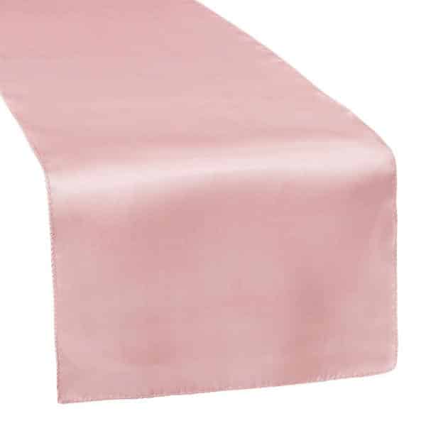 Sleek Satin Runner 14″ x 108″ – Dusty Rose/Mauve | Rental Sleek Satin Runner 14″ x 108″ – Dusty Rose/Mauve | Rental
