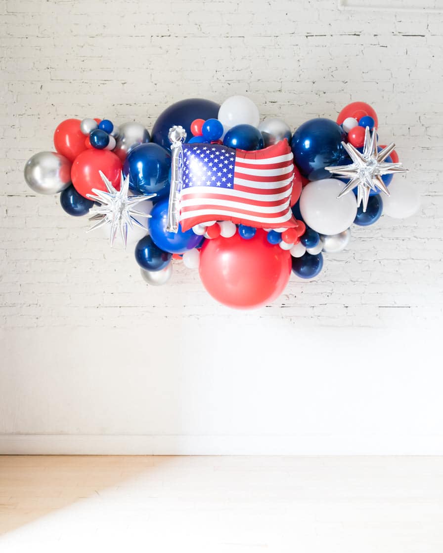 Flag and Star Red, White & Blue Palette Balloon Garland | Purchase Flag and Star Red, White & Blue Palette Balloon Garland | Purchase