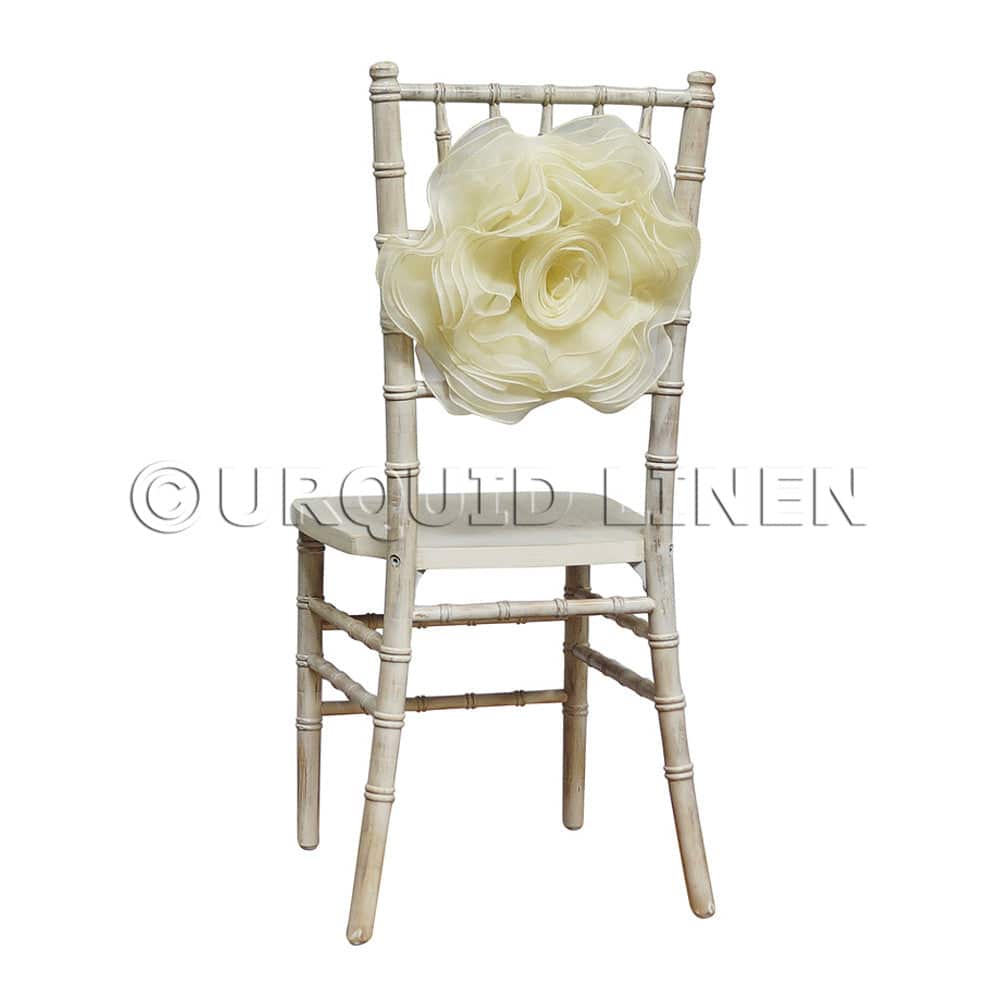 Organza Rosette Bow & Band – Ivory | Rental Organza Rosette Bow & Band – Ivory | Rental