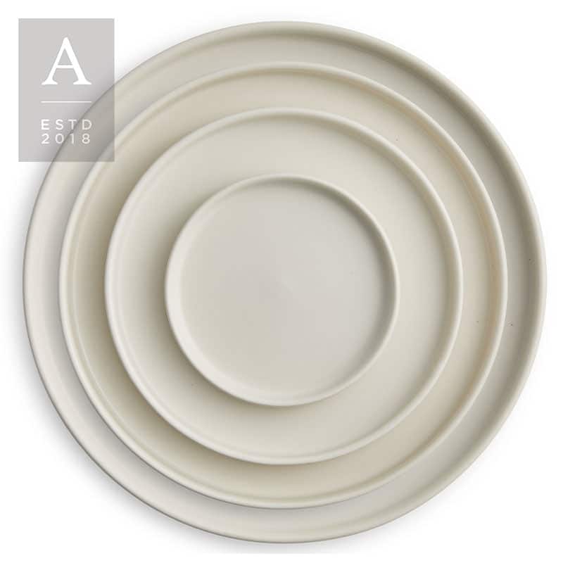 Kaleb Cotton Stoneware – B&B Plate – 5.25″ | Rental