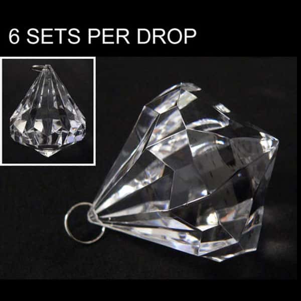 DecoStar™ Large Bling Acrylic Bead / Drop (Case of 6) | Rental