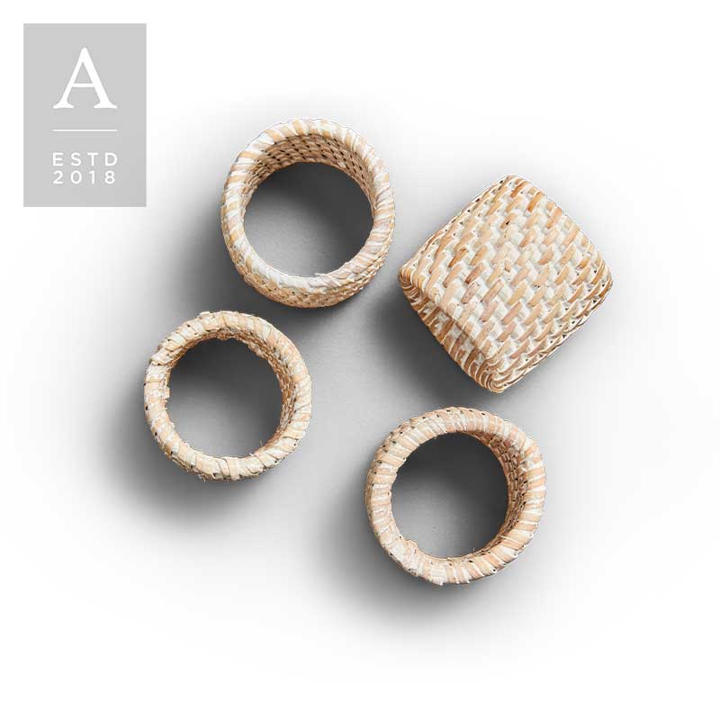 Napkin Ring Whitewash Set | Rental