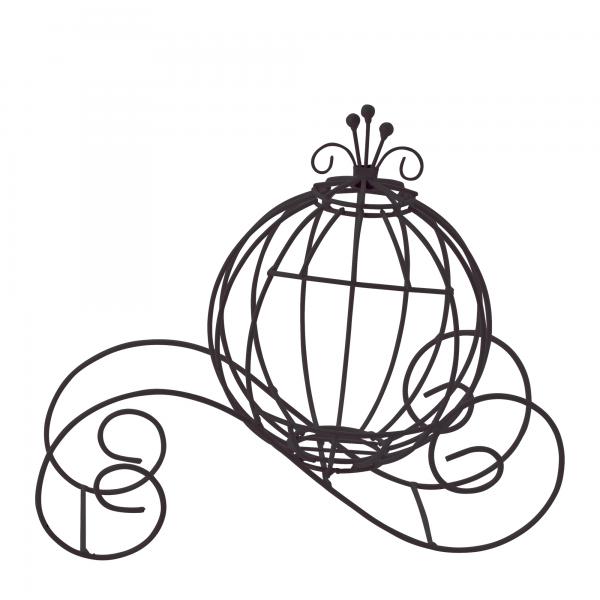 Decostar™ Metal Pumpkin Carriage – Black | Rental
