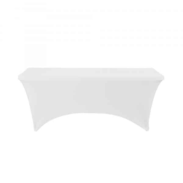 Decostar™ Spandex Rectangle Table Covers 6ft - White | Rental