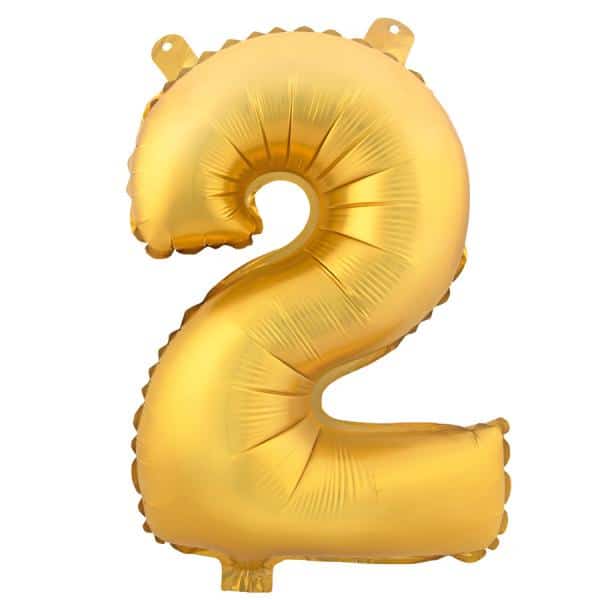 Decostar™ Number Mylar Foil Balloon 16″ – “2” | Rental