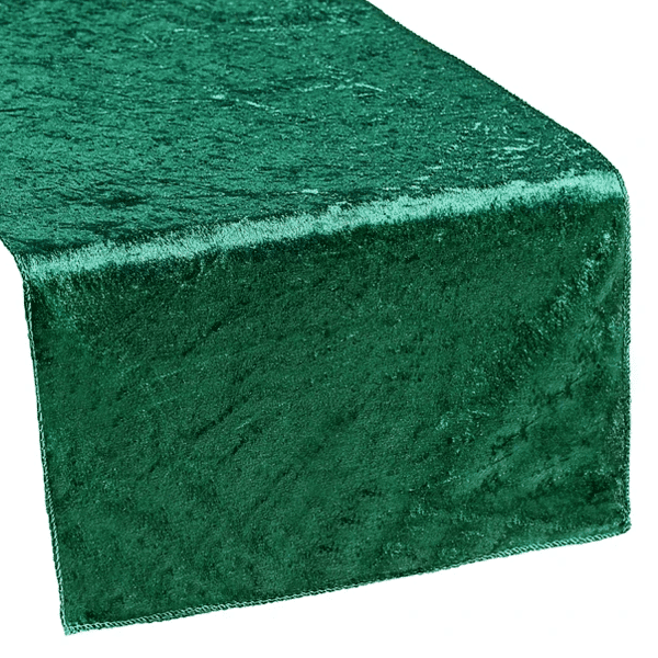 Premade Velvet Table Runner – Emerald Green | Rental